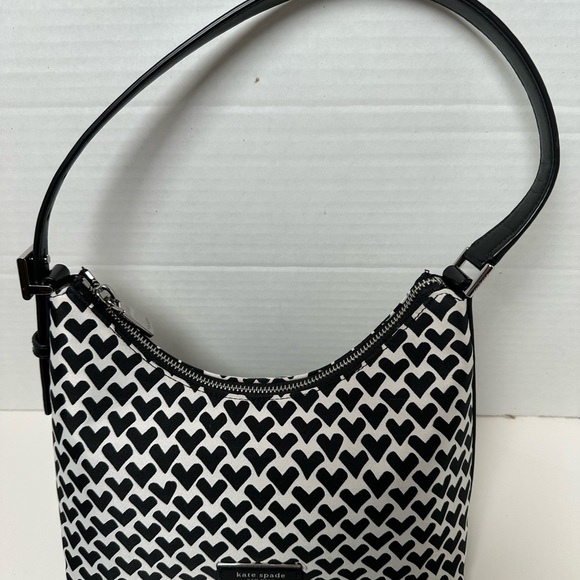 Kate Spade Black and White Heart Shoulder Bag - Picture 1 of 9
